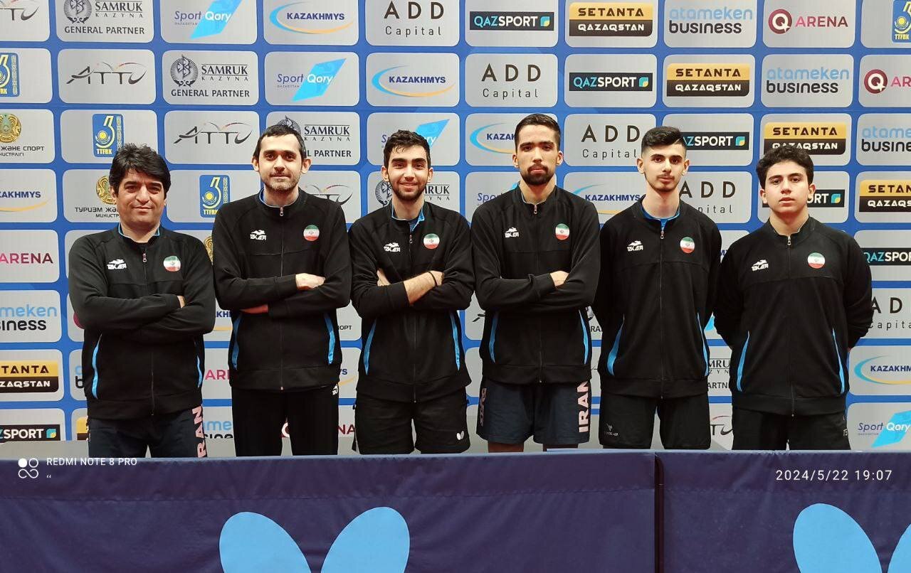 تیم تنیس روی میز جوانان پسر قهرمان مسابقات آسیای میانه
شد