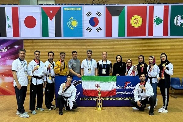 تیم ملی پومسه ایران نایب قهرمان آسیا شد/ ۹ تکواندوکار و ۱۰مدال