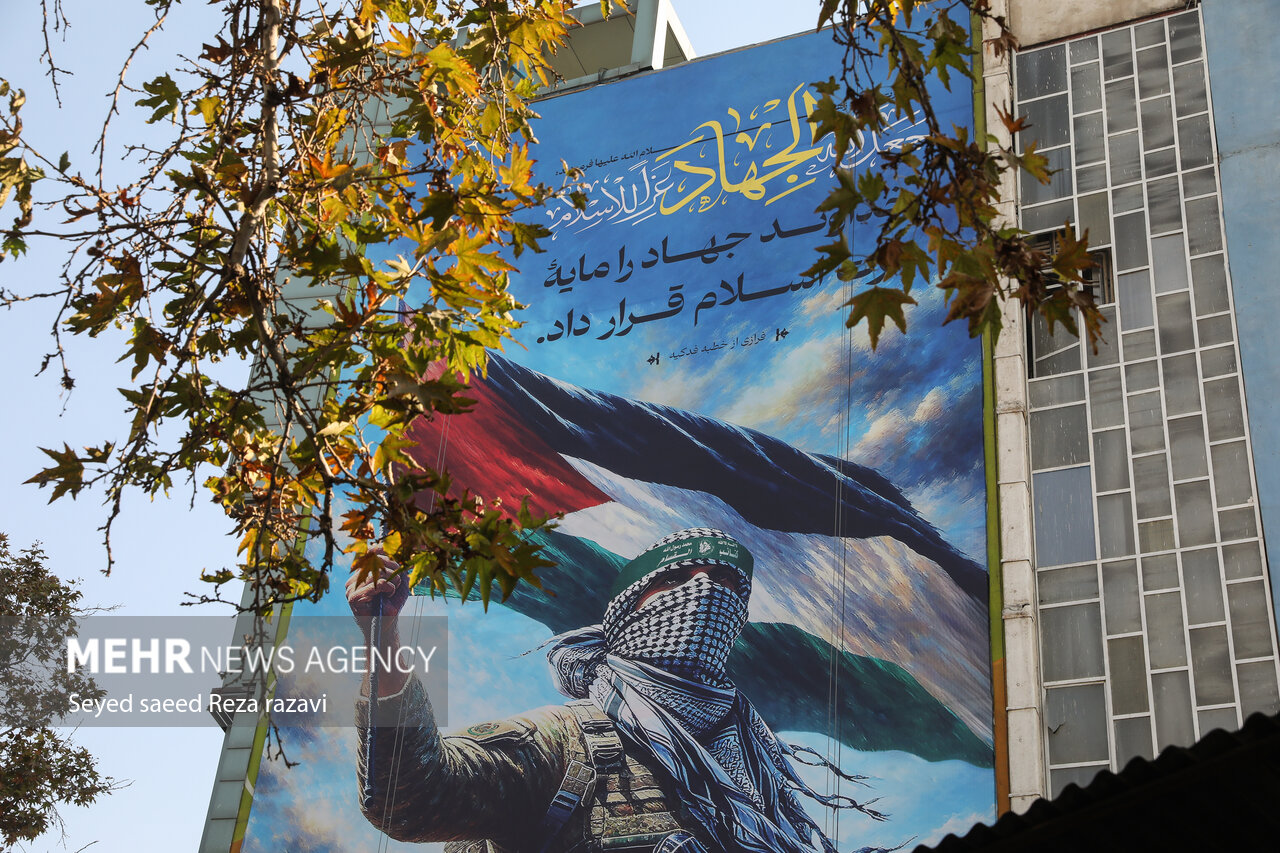 جدیدترین دیوارنگاره میدان فلسطین