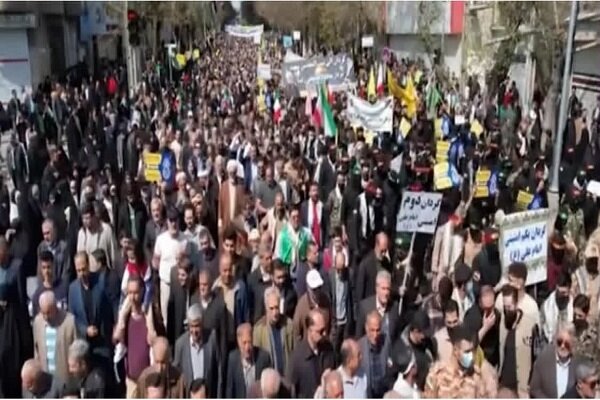 جلوه هایی از حضور باشکوه مردم آذربایجان غربی در راهپیمایی روز قدس