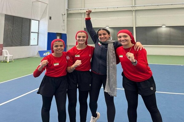 حضور تیم تنیس دختران کمتر از ۱۲ سال ایران در مسابقات بین قارهای