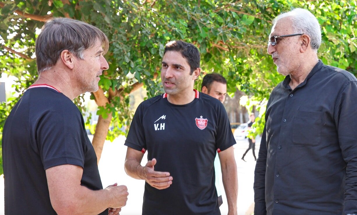 حضور مربی وحید هاشمیان در تمرین پرسپولیس