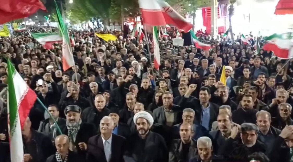 حماسه خیابان همزمان با شام غریبان در میاندوآب