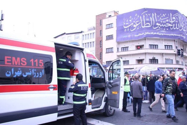 خدمترسانی گسترده اورژانس تهران در راهپیمایی روز قدس و نماز جمعه