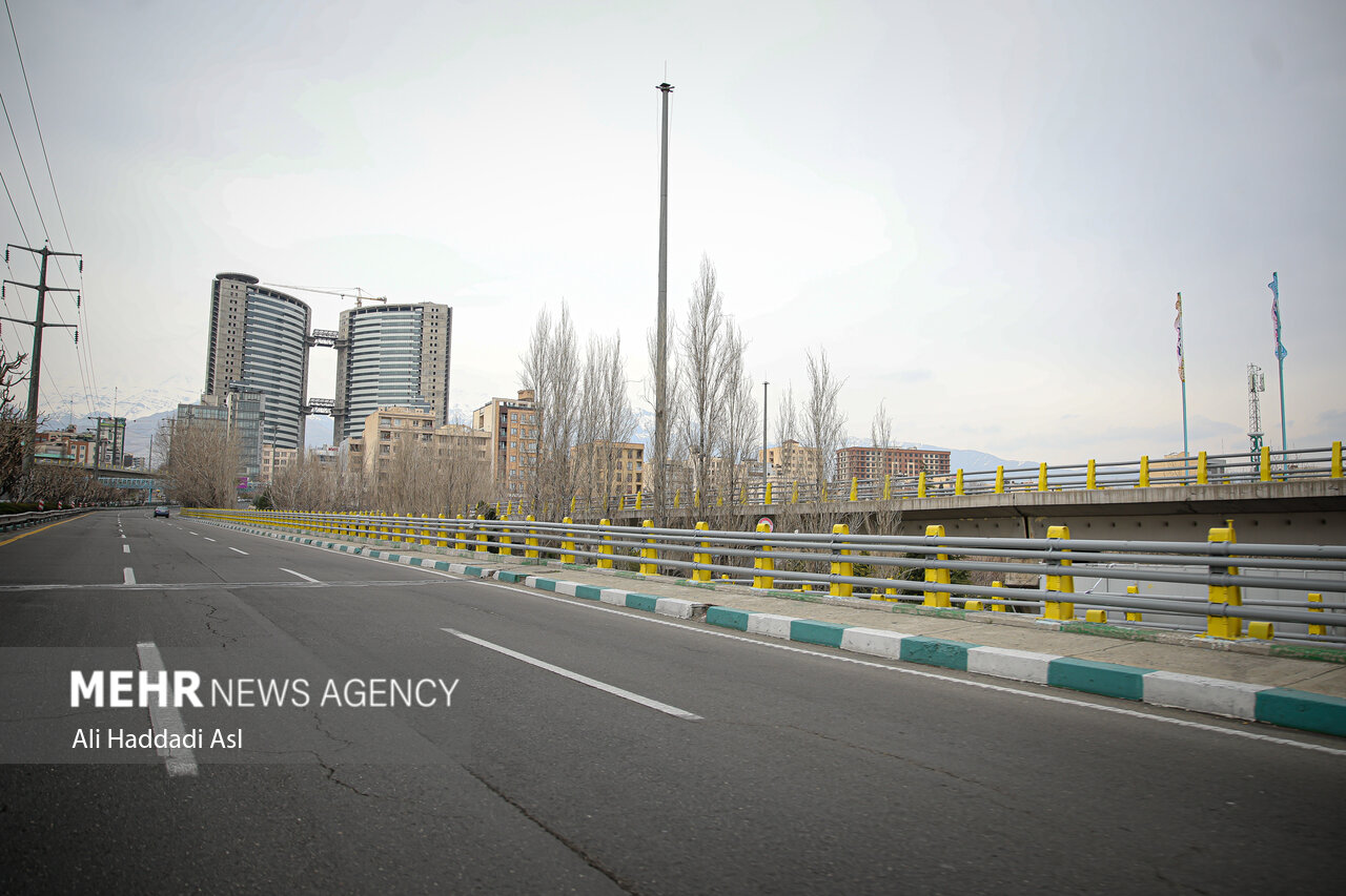 خیابان‌های خلوت پایتخت و احتمال افزایش تصادفات