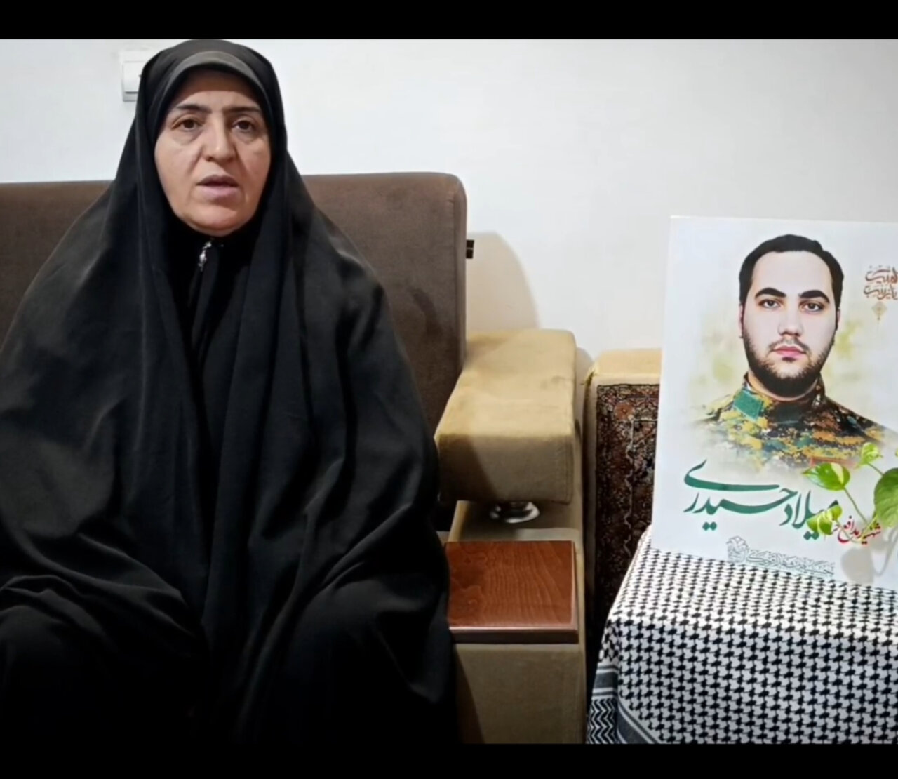 دعوت مادر شهید مدافع حرم کردستان ازمردم برای حضور در راهپیمایی روز قدس