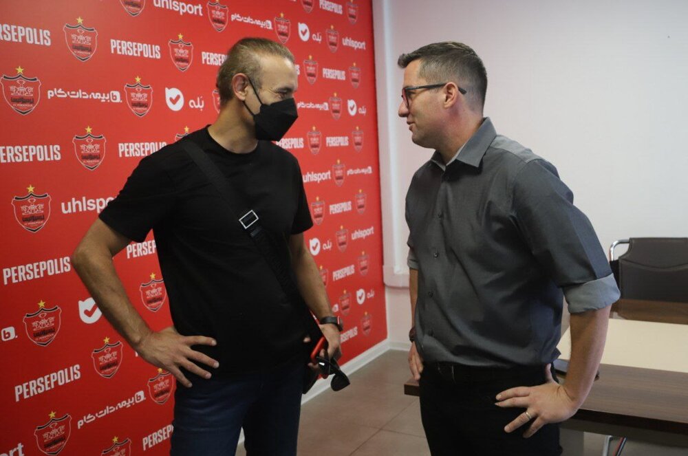 دیدار یحیی گلمحمدی با دستیار برزیلی پرسپولیس