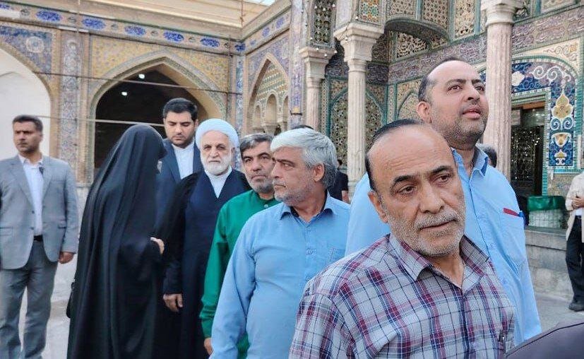 رئیس قوه قضائیه در صف اخذ رأی حرم عبدالعظیم