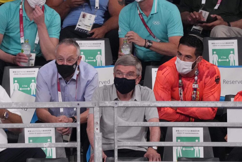 رئیس کمیته بین المللی المپیک تماشاگر مسابقات کشتی