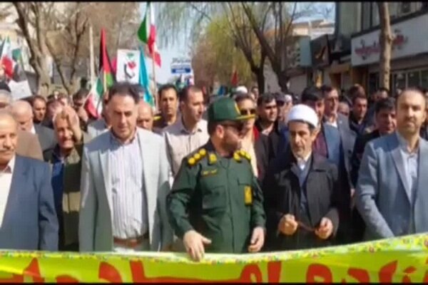 راهپیمایی باشکوه روز قدس در بوکان برگزار شد