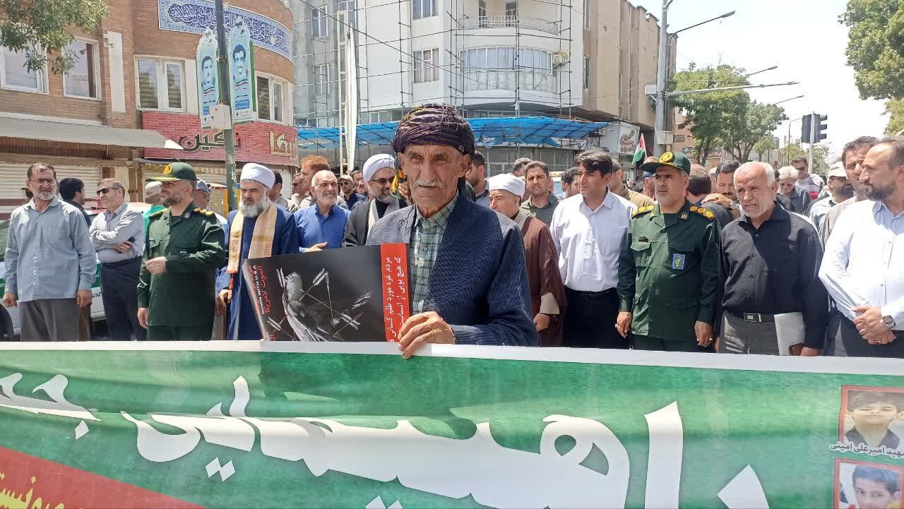 راهپیمایی «جمعه‌ خشم» در سنندج؛ فریاد حمایت از مردم غزه