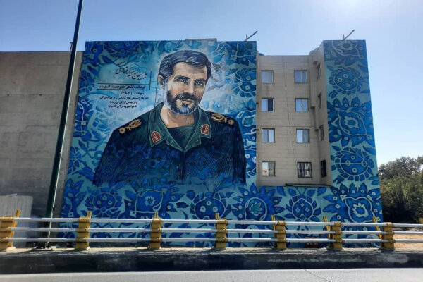 رونمایی از دیوارنگاره یادمانی شهید سعید قهاری سعید