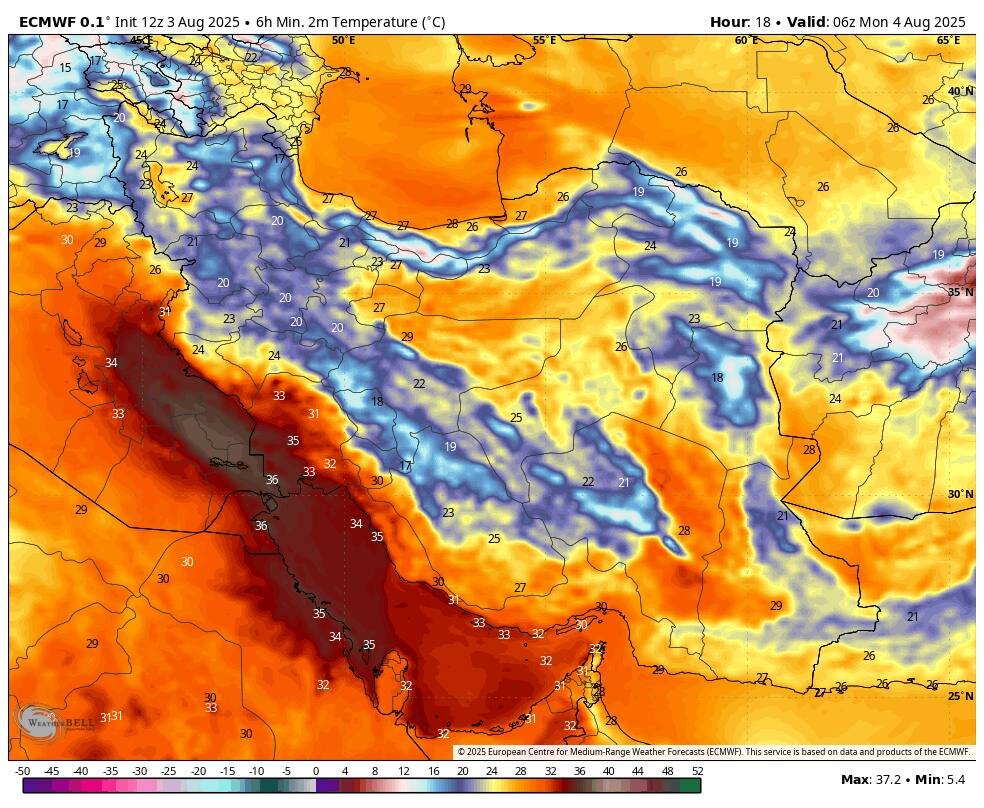 رکورد گرما در ۵ شهر ایران شکسته شد؛ هشدار نارنجی شدت دما در ۹ استان