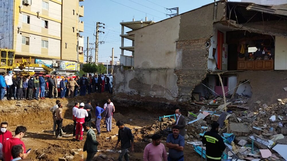 ریزش دیوار مرکز پیش دبستانی در علی آبادکتول