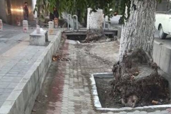 ساماندهی انهار خیابان شریعتی در حال انجام است