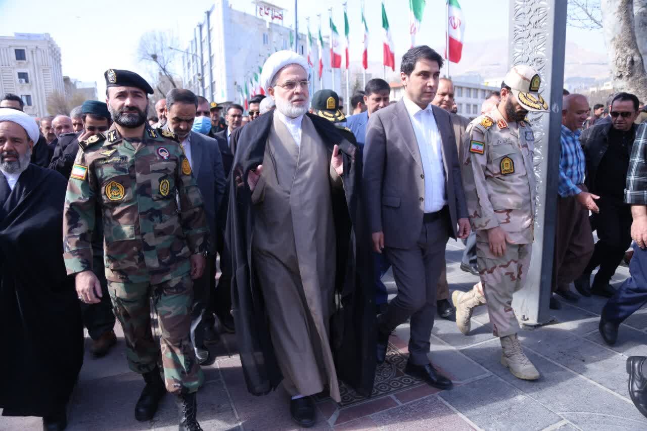 سنندج در روز قدس؛ همدلی مردم و مسئولان در حمایت از فلسطین