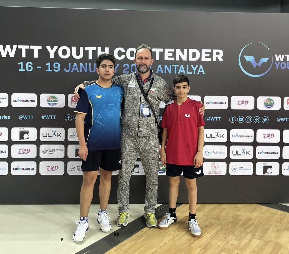 سه مدال طلا و نقره پینگ پنگ باران ایران در کانتن درترکیه