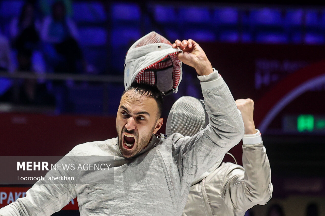 صعود پاکدامن به جمع هشت بازیکن برتر با غلبه بر شمشیربازآمریکایی