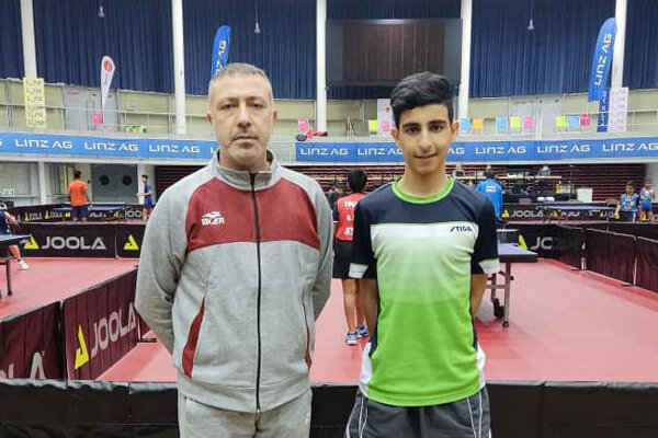 صعود پینگ پنگ باز ایران به مرحله حذفی زیر ۱۵ سال مسابقات اتریش