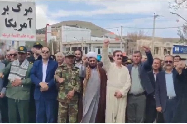 طنین فریاد «مرگ بر اسراییل» در پیرانشهر