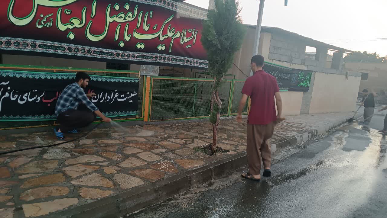 عطر محرم در کوچه پس کوچه‌های روستای خانم آباد پیچید
