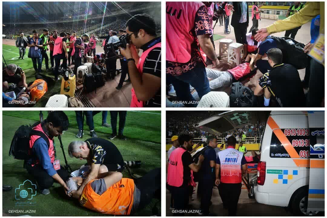 عکاسان اصفهانی پرتاب نارنجک ازسوی هواداران استقلال را محکوم کردند