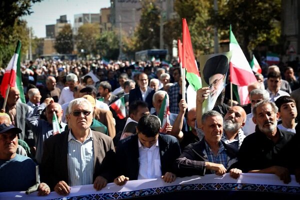 فریاد انزجار آذری ها از رژیم غاصب اسراییل در راهپیمایی «بشارت نصر»