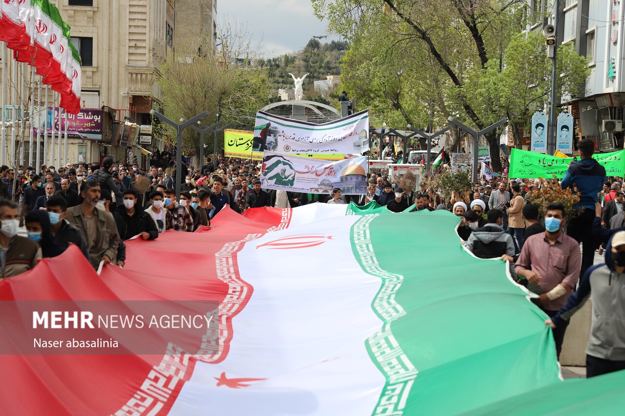 قاب مشترک مردم کردستان در روز جهانی قدس