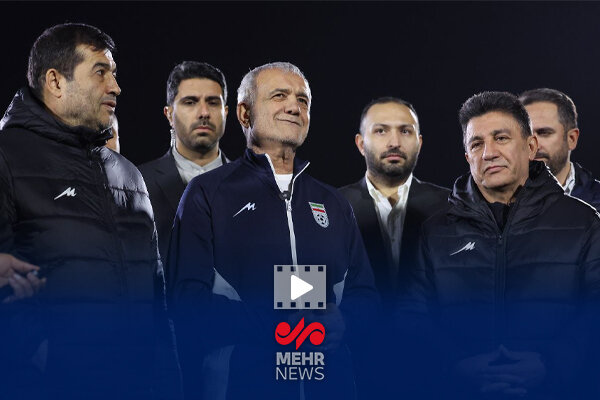 لحظاتی از حضور مسعود پزشکیان در اردوی تیم ملی فوتبال ایران