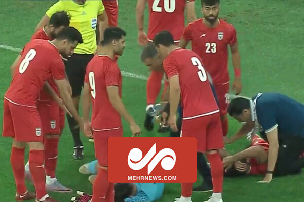 لحظه برخورد شدید بیرانوند با سعید عزت اللهی