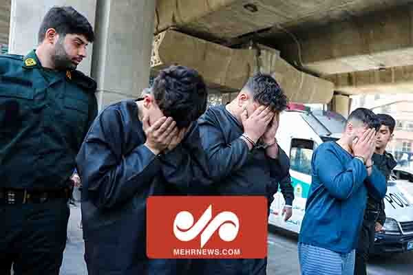 لحظه دستگیری زورگیران پل صدر تهران توسط پلیس آگاهی درمازندران