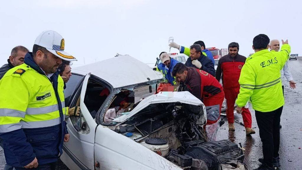 محبوبی: تصادف زنجیره ای در محور چایپاره – ماکو ۴ مصدوم برجا گذاشت