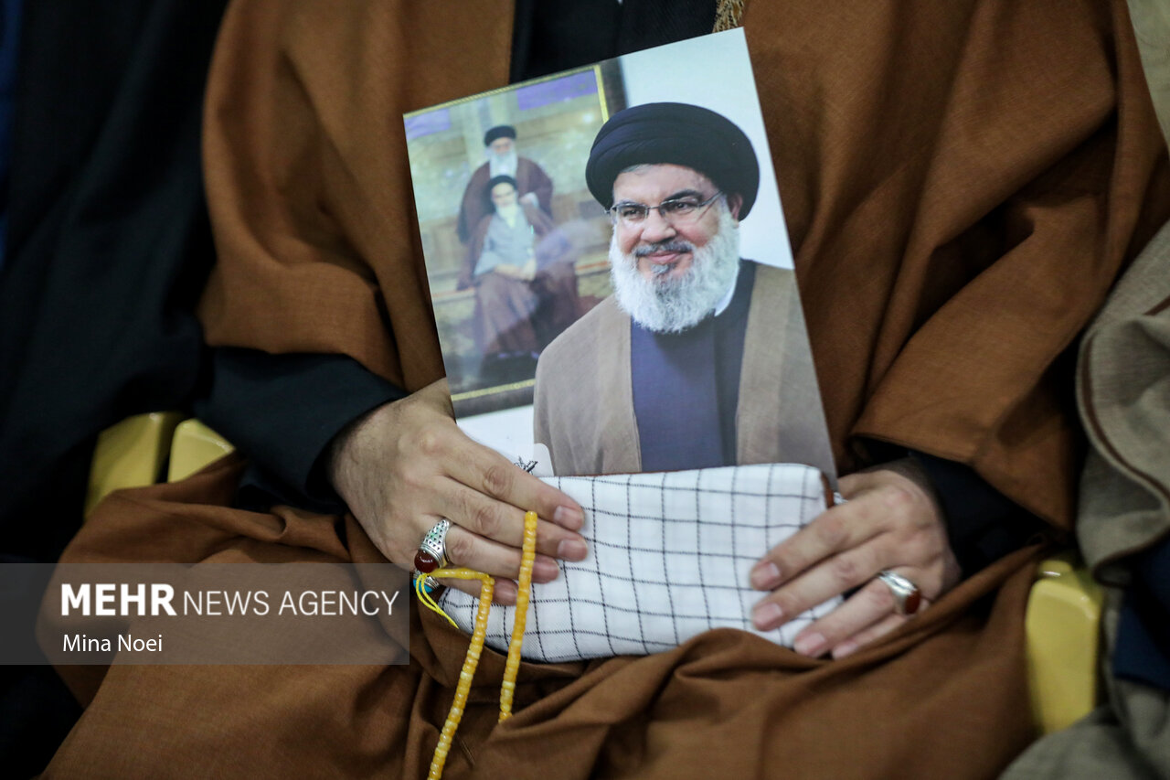 مراسم بزرگداشت شهید نصرالله و شهید صفی الدین در مهاباد