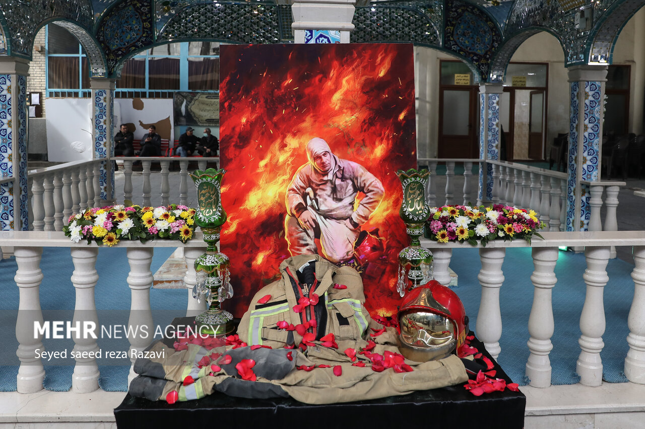 مراسم گرامیداشت یاد آتش نشان فداکار شهید قریب رضادارابی