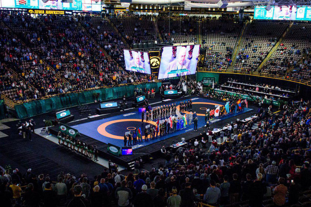 مصاف تیم‌های کشتی آزاد ایران و امریکا در دالاس