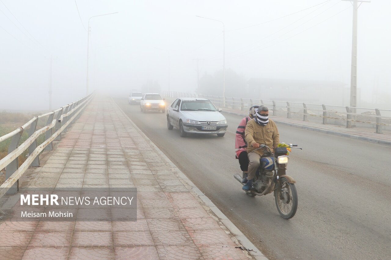 مه صبحگاهی در آبادان و خرمشهر