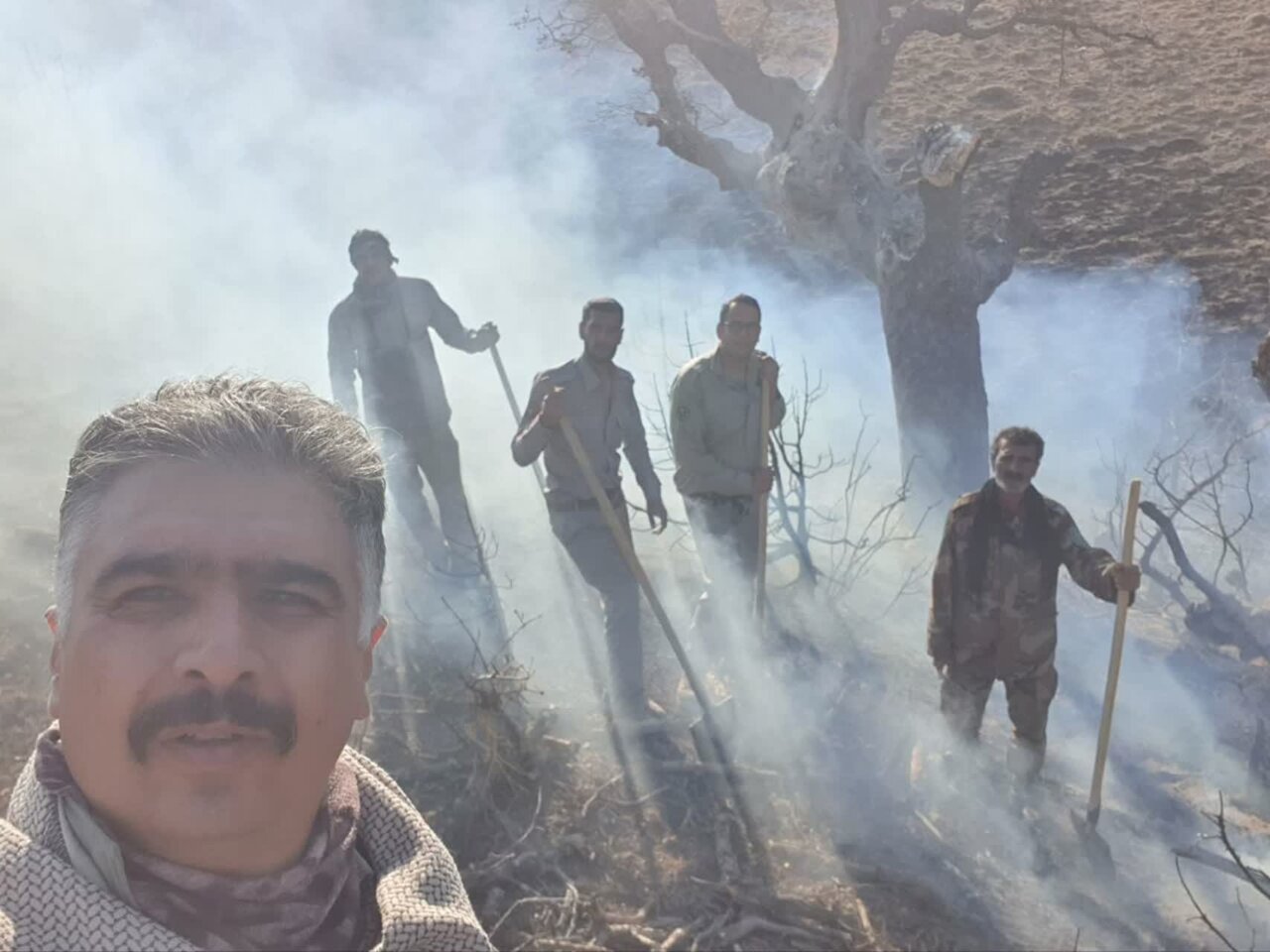 مهار آتش‌سوزی در ارتفاعات کلورد منطقه حفاظت‌شده پرور