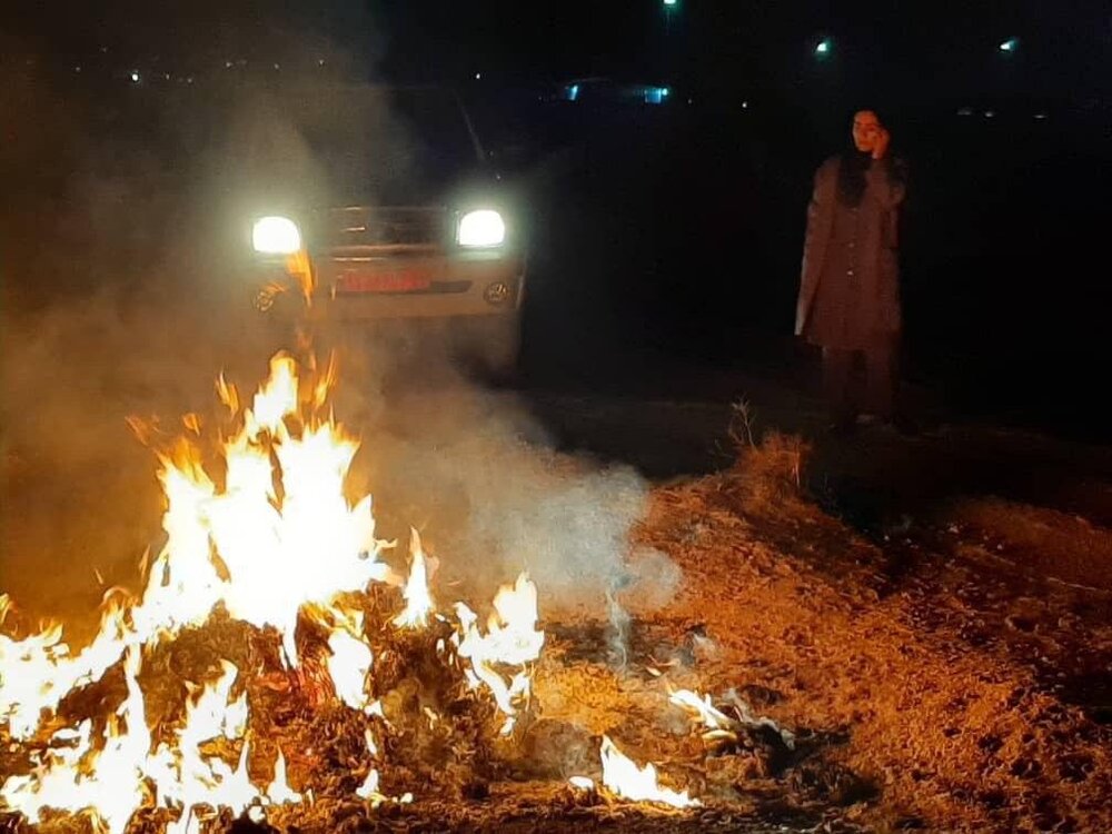 مهار ۵ مورد پسماندسوزی سوزی در گشت شبانه محیط زیست بهارستان