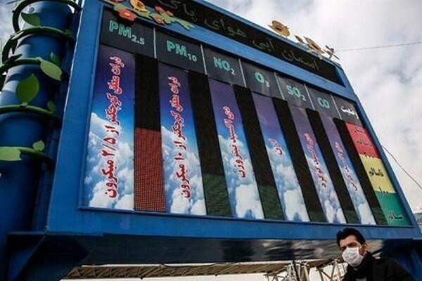 میزان آلودگی هوای پایتخت اعلام شد