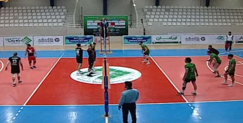 نایب قهرمان لیگ برتر والیبال مغلوب راه یاب ملل مریوان شد
