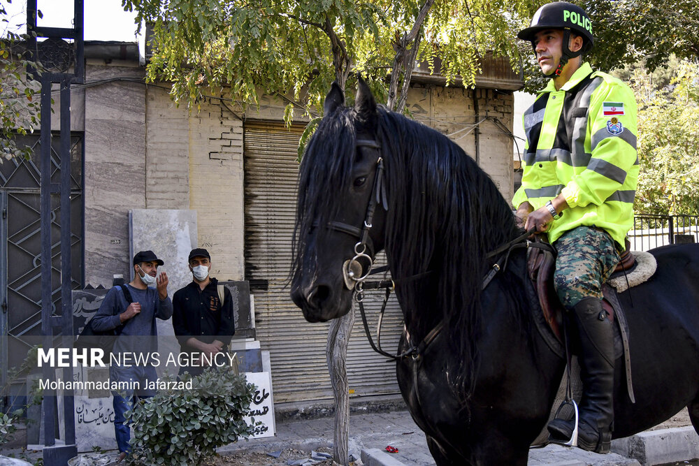 نمایش رژه اقتداری یگان اسب سوار