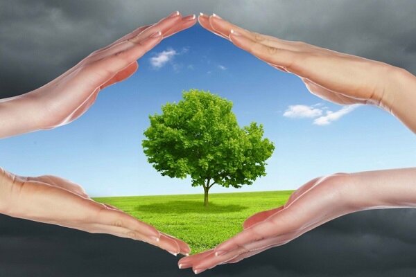 نمایش شعار هفته هوای پاک در ورزشگاه بزرگ آزادی