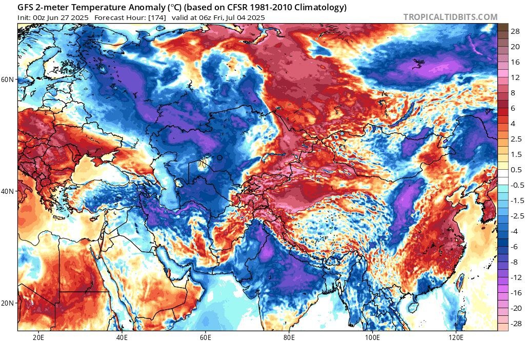 هواشناسی ایران ۷ تیر؛ رگبار، باد شدید و گردوخاک در ۱۳ استان