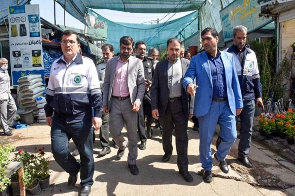 وضعیت ایمنی بازار گل و گیاه شهید محلاتی بررسی شد