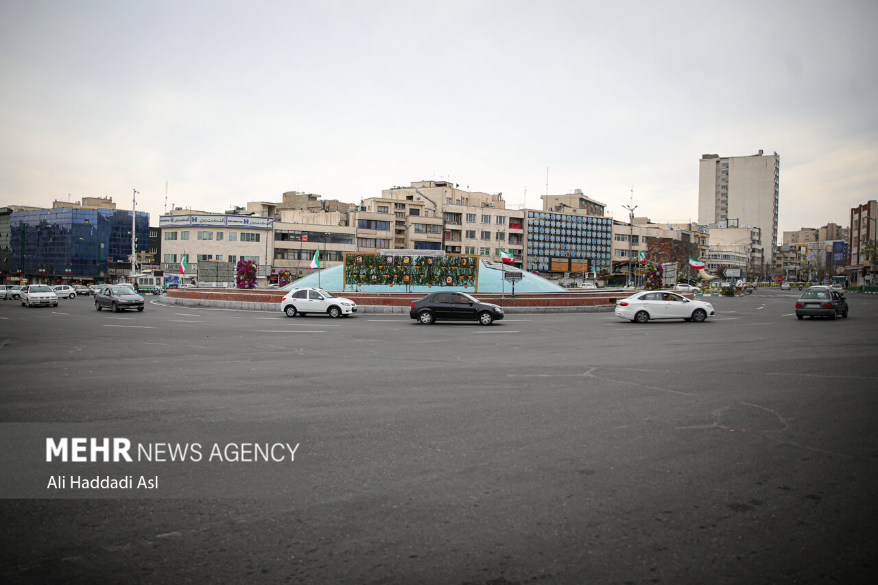 وضعیت ترافیکی خیابان‌های پایتخت در اولین شنبه سال نو