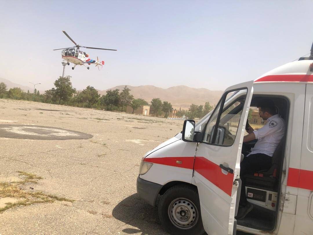 پرواز اورژانس هوایی کردستان جان مرد ۳۵ ساله را نجات داد