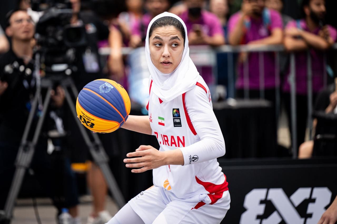 پیروزی تیم بسکتبال سه نفره دختران مقابل قزاقستان در کاپ آسیا