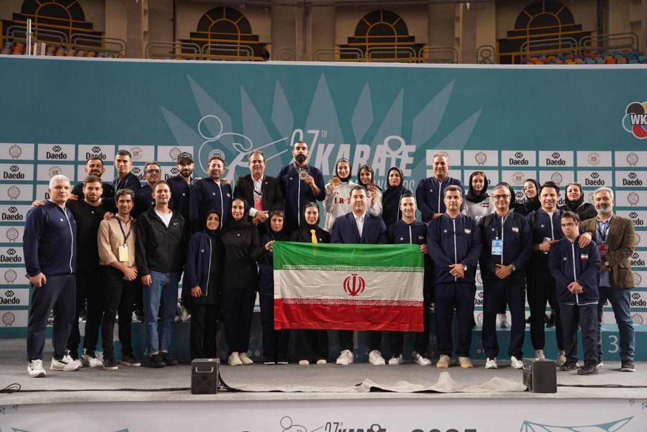 کاراته کاهای ایران روی سکوی نایب قهرمانی جهان