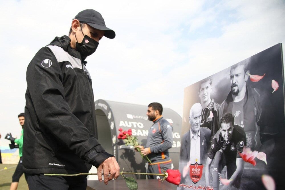 گرامیداشت درگذشتگان پرسپولیس در تمرین روز جمعه