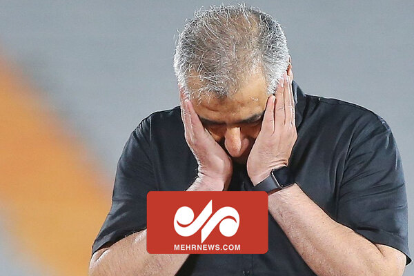 گریه ساکت الهامی سرمربی نساجی در برنامه زنده تلویزیونی